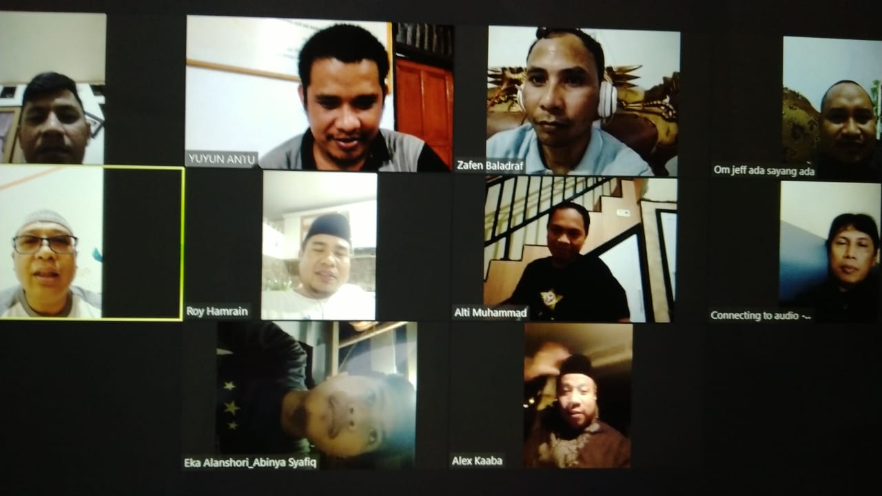 CEGAH PENYEBARAN COVID-19,BAWASLU KAB/KOTA LAKUKAN RAKOR ONLINE