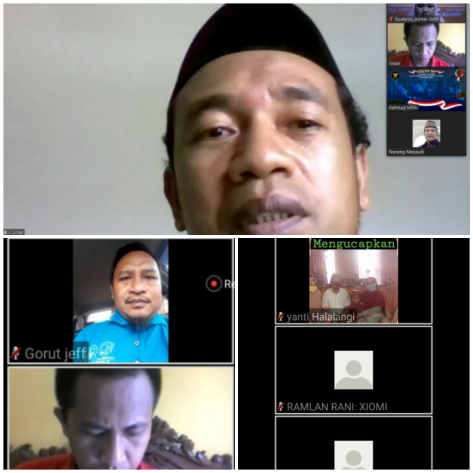 IKUTI DISKUSI DARING,BAWASLU GORUT HADIR LENGKAP