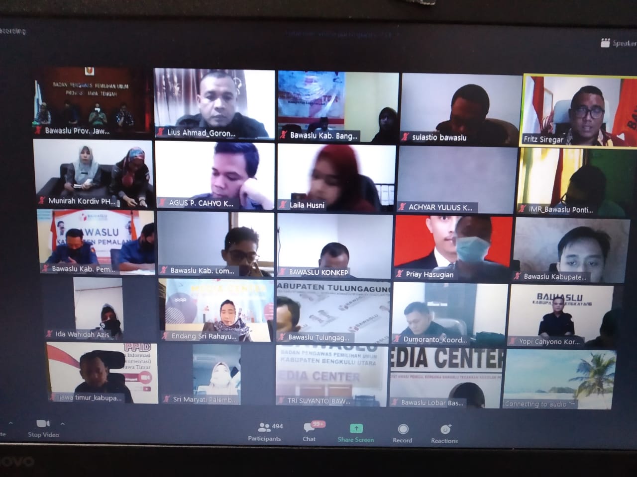 KETUA BAWASLU GORUT IKUTI SOSIALISASI PENGAWASAN KAMPANYE DI MEDIA ONLINE