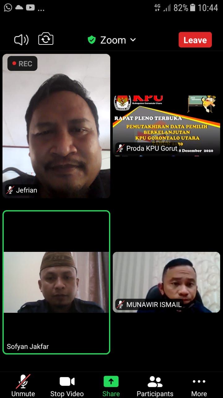 BAWASLU GORUT IKUTI RAPAT PLENO PDPB