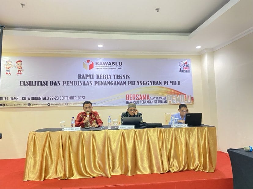 Bawaslu Gorontalo Utara Gelar Rakernis Fasilitasi Dan Pembinaan Penanganan Pelanggaran Pemilu