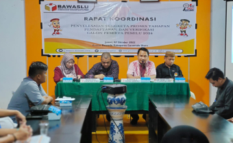 BAWASLU GORUT GELAR RAKOR BERSAMA PARPOL CALON PESERTA PEMILU 2024
