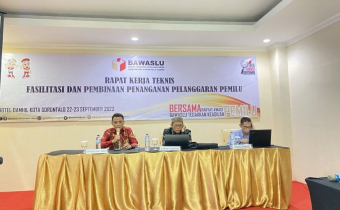 Bawaslu Gorontalo Utara Gelar Rakernis Fasilitasi Dan Pembinaan Penanganan Pelanggaran Pemilu